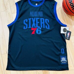 Philadelphia 76ers Black Jersey with Blue Trim
